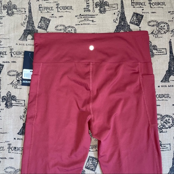 Bally Total Fitness NWT! Active Red High Rise Pocket Ankle Legging Size XL - Picture 10 of 14